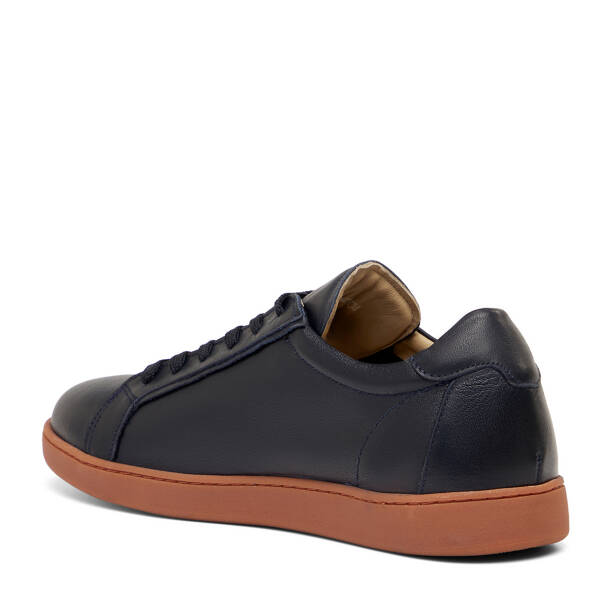 Lacivert Hakiki Deri Erkek Sneaker - E26I1AY57621-A31 - 4