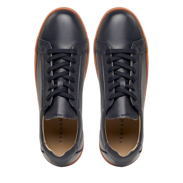 Lacivert Hakiki Deri Erkek Sneaker - E26I1AY57621-A31 - 5