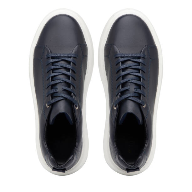 Lacivert Hakiki Deri Erkek Sneaker - E26I1AY57627-A31 - 5