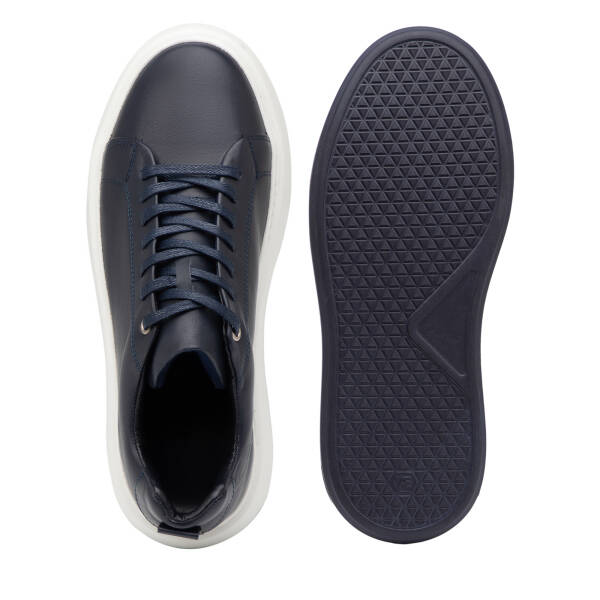 Lacivert Hakiki Deri Erkek Sneaker - E26I1AY57627-A31 - 6