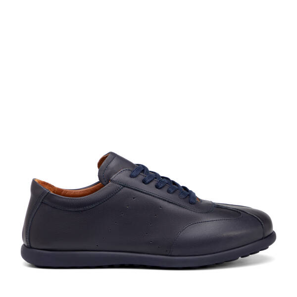 Lacivert Hakiki Deri Erkek Sneaker - E26I1AY57638-A31 - 1