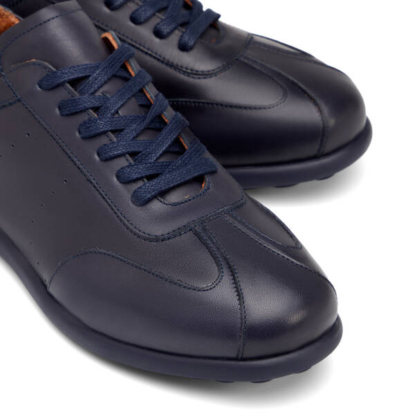 Lacivert Hakiki Deri Erkek Sneaker - E26I1AY57638-A31 - 3