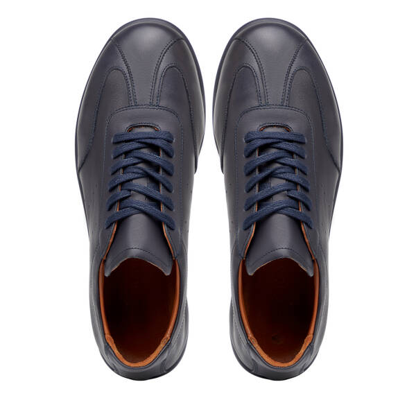 Lacivert Hakiki Deri Erkek Sneaker - E26I1AY57638-A31 - 5