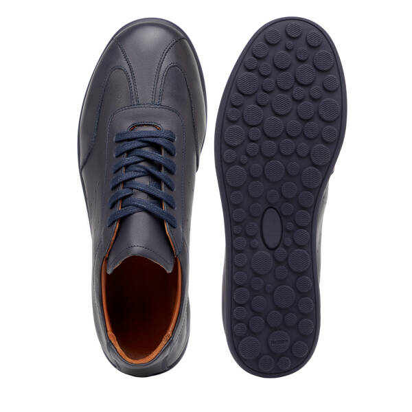 Lacivert Hakiki Deri Erkek Sneaker - E26I1AY57638-A31 - 6