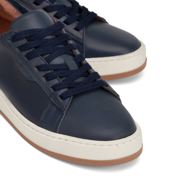 Lacivert Hakiki Deri Erkek Sneaker - E26I1AY57708-A31 - 3
