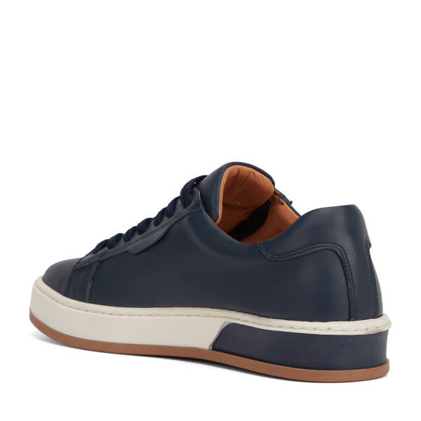 Lacivert Hakiki Deri Erkek Sneaker - E26I1AY57708-A31 - 4