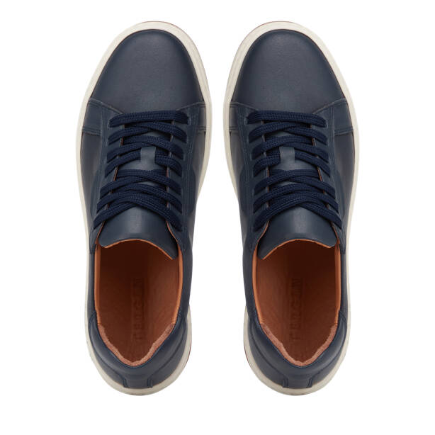 Lacivert Hakiki Deri Erkek Sneaker - E26I1AY57708-A31 - 5