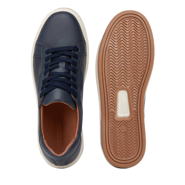 Lacivert Hakiki Deri Erkek Sneaker - E26I1AY57708-A31 - 6