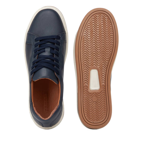 Lacivert Hakiki Deri Erkek Sneaker - E26I1AY57708-A31 - 6