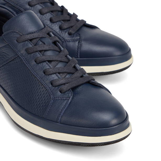 Lacivert Hakiki Deri Erkek Sneaker - E26I1AY57726-A31 - 3