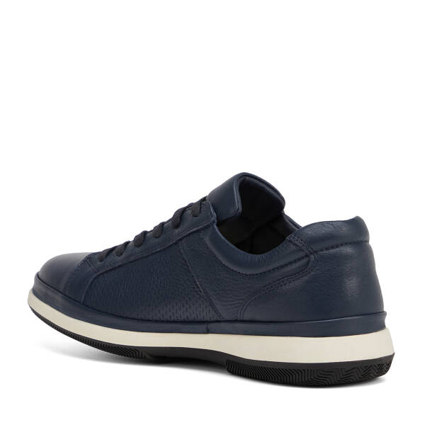 Lacivert Hakiki Deri Erkek Sneaker - E26I1AY57726-A31 - 4