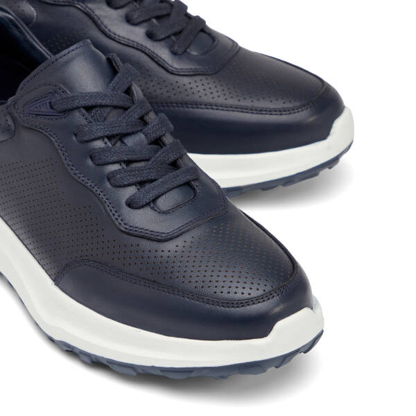 Lacivert Hakiki Deri Erkek Sneaker - E26I1AY57735-A31 - 3