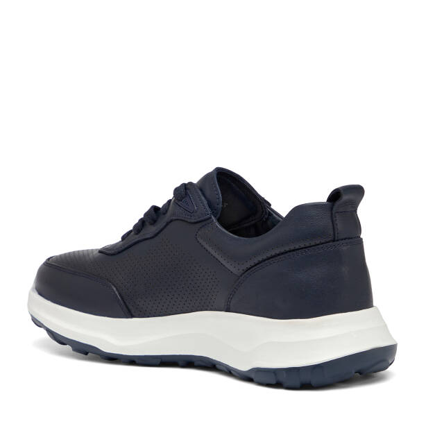 Lacivert Hakiki Deri Erkek Sneaker - E26I1AY57735-A31 - 4