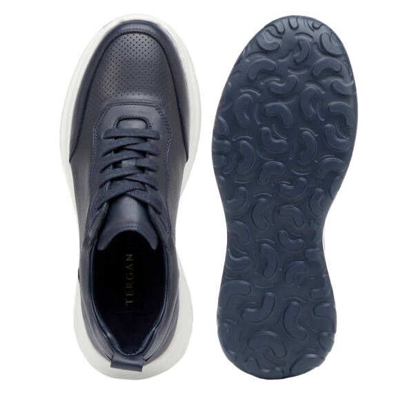 Lacivert Hakiki Deri Erkek Sneaker - E26I1AY57735-A31 - 6
