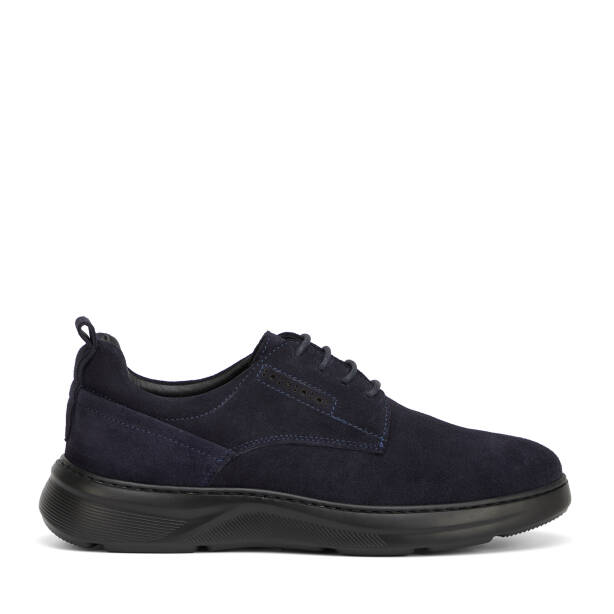 Lacivert Hakiki Deri Erkek Sneaker - E26I1AY57745-D44 