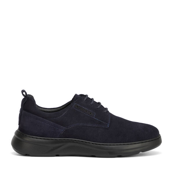 Lacivert Hakiki Deri Erkek Sneaker - E26I1AY57745-D44 - 1