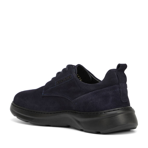 Lacivert Hakiki Deri Erkek Sneaker - E26I1AY57745-D44 - 4