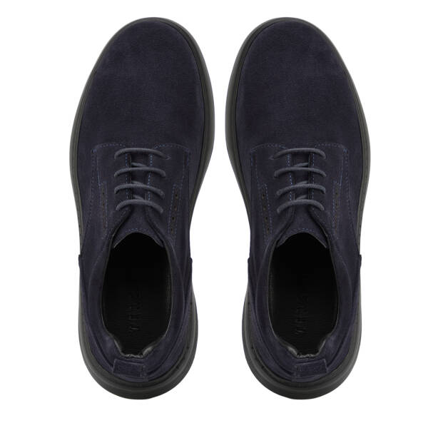 Lacivert Hakiki Deri Erkek Sneaker - E26I1AY57745-D44 - 5
