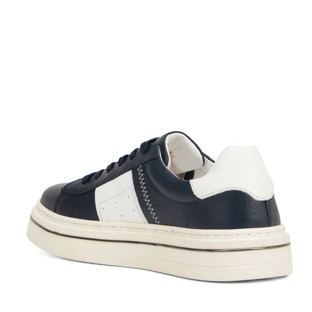 Lacivert Hakiki Deri Erkek Sneaker - E26I1AY57755-A9S - 4