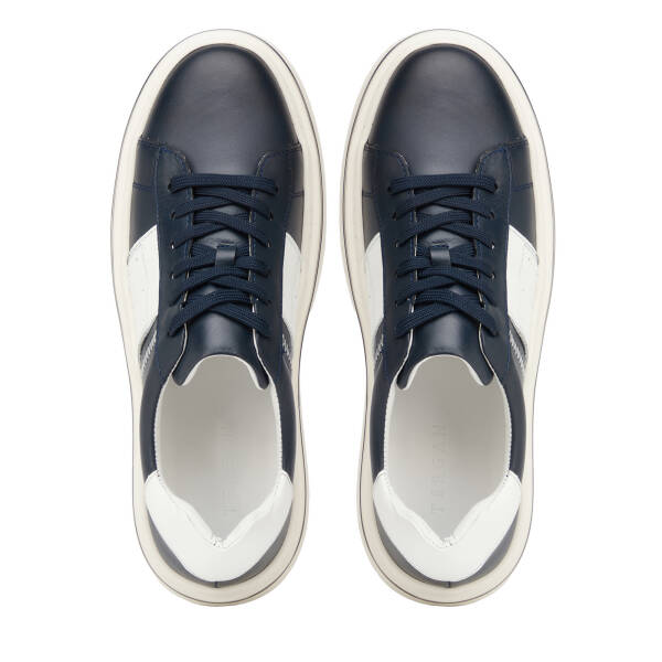 Lacivert Hakiki Deri Erkek Sneaker - E26I1AY57755-A9S - 5