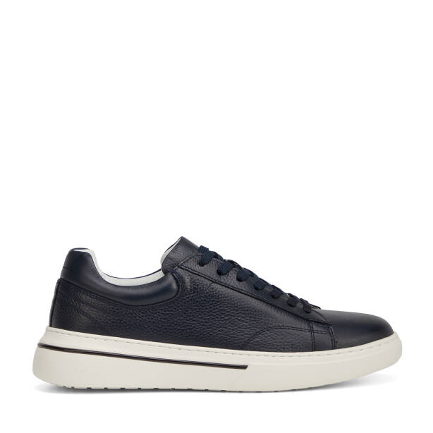Lacivert Hakiki Deri Erkek Sneaker - E26I1AY57758-A38 