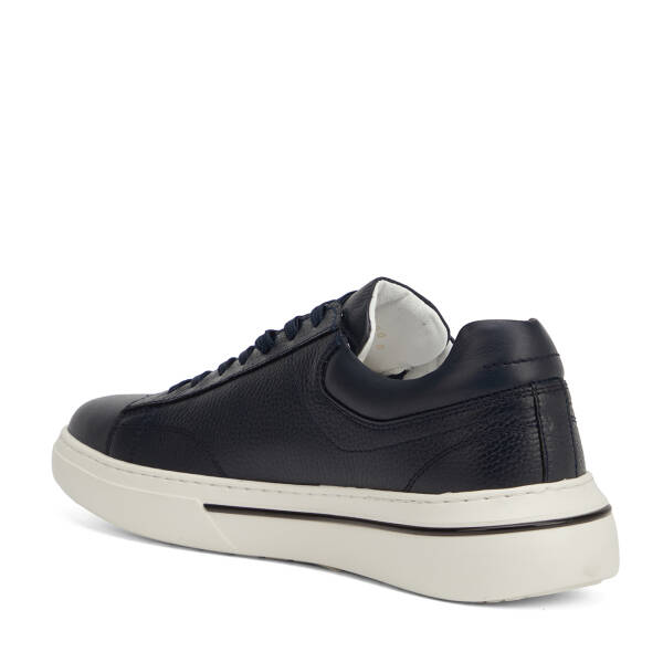 Lacivert Hakiki Deri Erkek Sneaker - E26I1AY57758-A38 - 4
