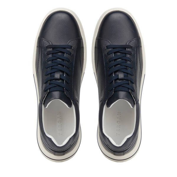 Lacivert Hakiki Deri Erkek Sneaker - E26I1AY57758-A38 - 5