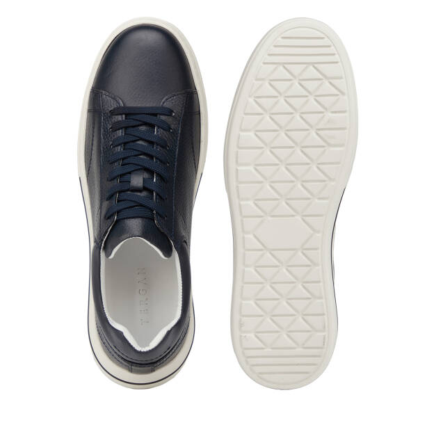 Lacivert Hakiki Deri Erkek Sneaker - E26I1AY57758-A38 - 6