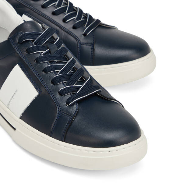 Lacivert Hakiki Deri Erkek Sneaker - E26I1AY57759-A31 - 3
