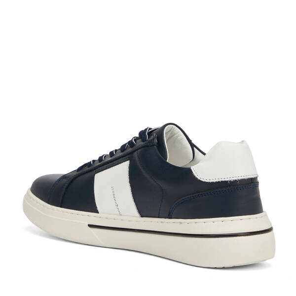 Lacivert Hakiki Deri Erkek Sneaker - E26I1AY57759-A31 - 4