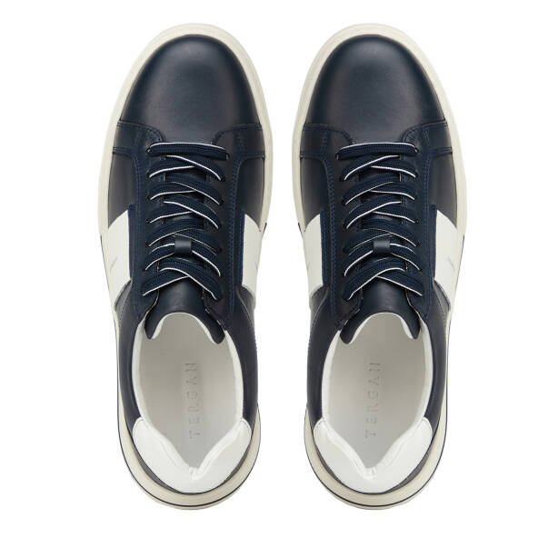 Lacivert Hakiki Deri Erkek Sneaker - E26I1AY57759-A31 - 5