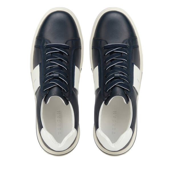 Lacivert Hakiki Deri Erkek Sneaker - E26I1AY57759-A31 - 5