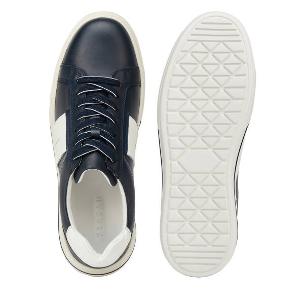 Lacivert Hakiki Deri Erkek Sneaker - E26I1AY57759-A31 - 6