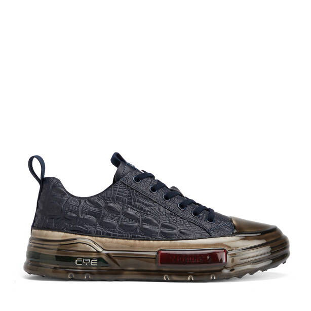 Lacivert Hakiki Deri Erkek Sneaker - E26S1AY57812-A31 - 1