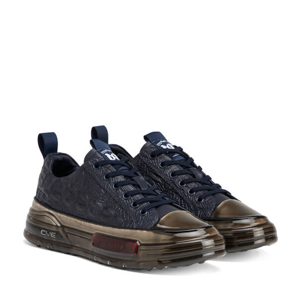 Lacivert Hakiki Deri Erkek Sneaker - E26S1AY57812-A31 - 2