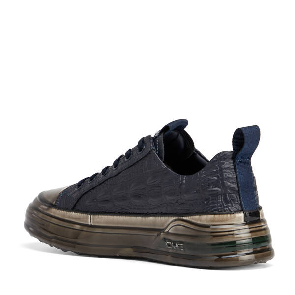 Lacivert Hakiki Deri Erkek Sneaker - E26S1AY57812-A31 - 4
