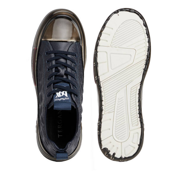 Lacivert Hakiki Deri Erkek Sneaker - E26S1AY57812-A31 - 5