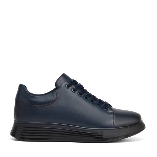 Lacivert Hakiki Deri Erkek Sneaker - E26S1AY57813-A31 - 1