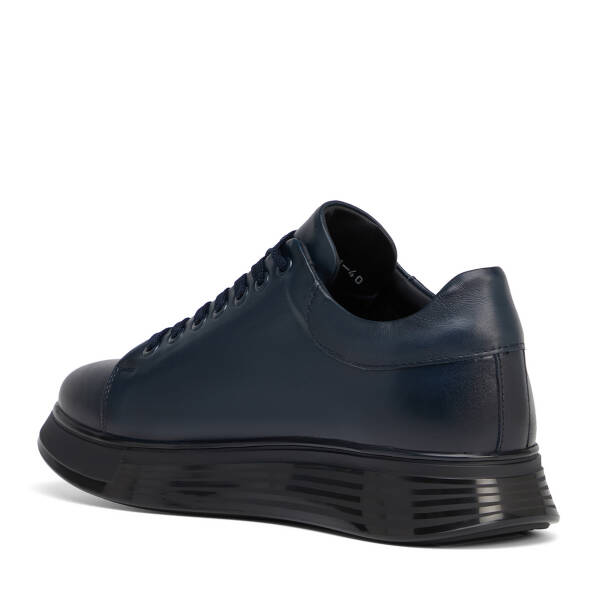 Lacivert Hakiki Deri Erkek Sneaker - E26S1AY57813-A31 - 4