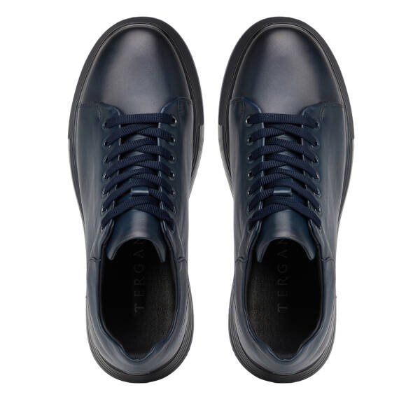 Lacivert Hakiki Deri Erkek Sneaker - E26S1AY57813-A31 - 5