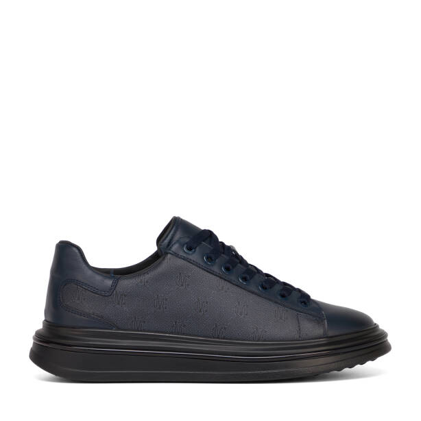 Lacivert Hakiki Deri Erkek Sneaker - E26S1AY57814-A31 