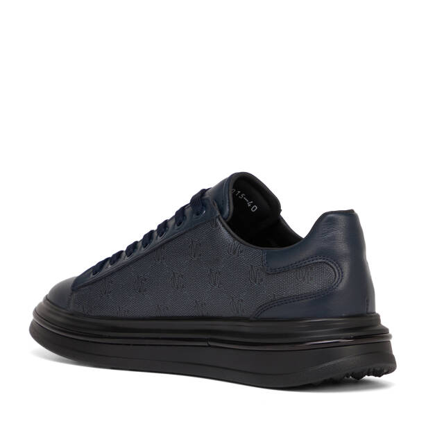 Lacivert Hakiki Deri Erkek Sneaker - E26S1AY57814-A31 - 4