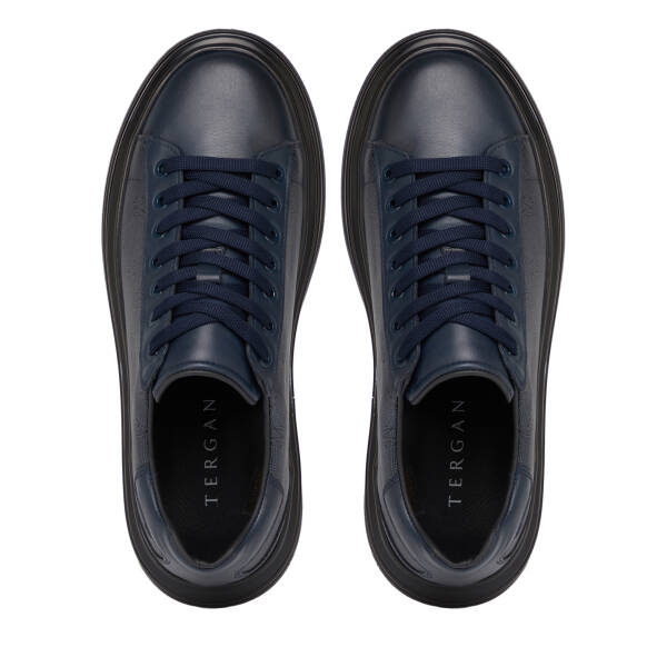 Lacivert Hakiki Deri Erkek Sneaker - E26S1AY57814-A31 - 5