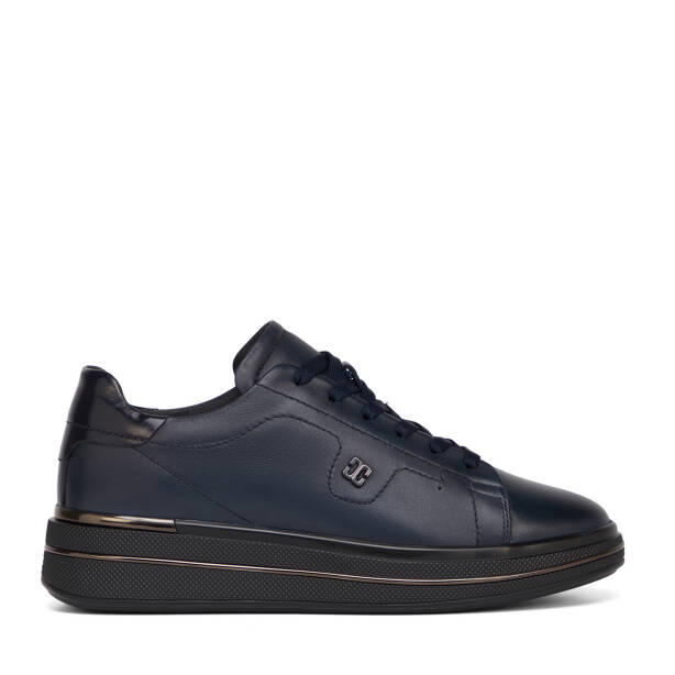 Lacivert Hakiki Deri Erkek Sneaker - E26S1AY57815-A31 - 1