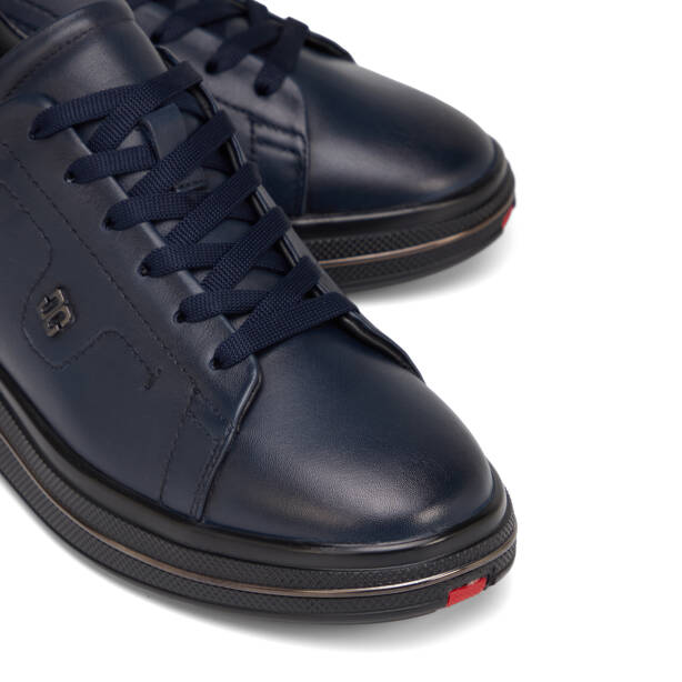 Lacivert Hakiki Deri Erkek Sneaker - E26S1AY57815-A31 - 3