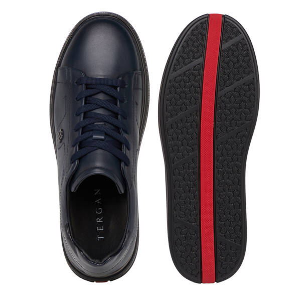 Lacivert Hakiki Deri Erkek Sneaker - E26S1AY57815-A31 - 6