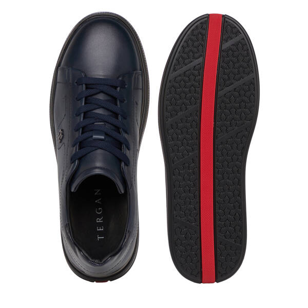 Lacivert Hakiki Deri Erkek Sneaker - E26S1AY57815-A31 - 6