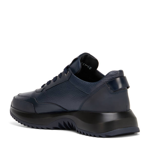 Lacivert Hakiki Deri Erkek Sneaker - E26S1AY57816-A31 - 4