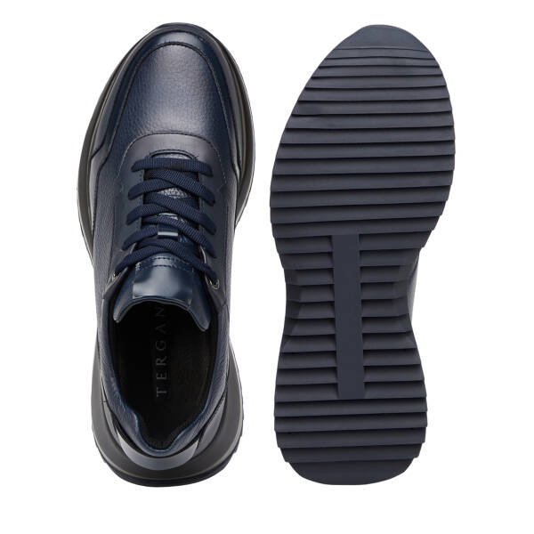 Lacivert Hakiki Deri Erkek Sneaker - E26S1AY57816-A31 - 6
