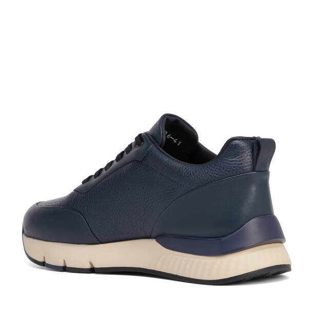 Lacivert Hakiki Deri Erkek Sneaker - E26S1AY57818-A31 - 4